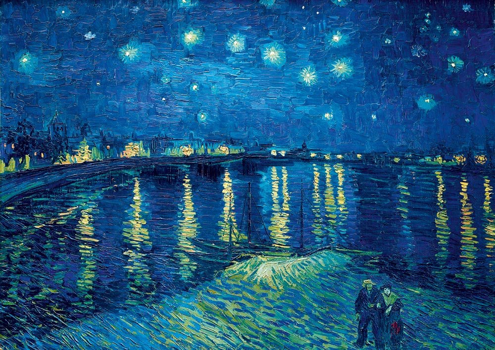 Van Gogh - Csillagos éjszaka a Rhône felett Bluebird 1000 darabos kirakó puzzle (BB-60002 3663384600029) - puzzlegarden