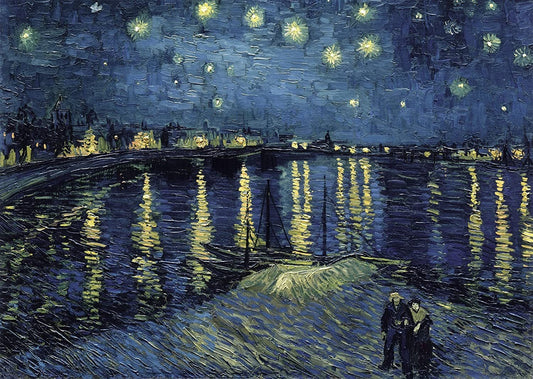 Van Gogh - Csillagos éjszaka a Rhône felett Ravensburger 1000 darabos kirakó puzzle (RA-15614 4005556156146) - puzzlegarden