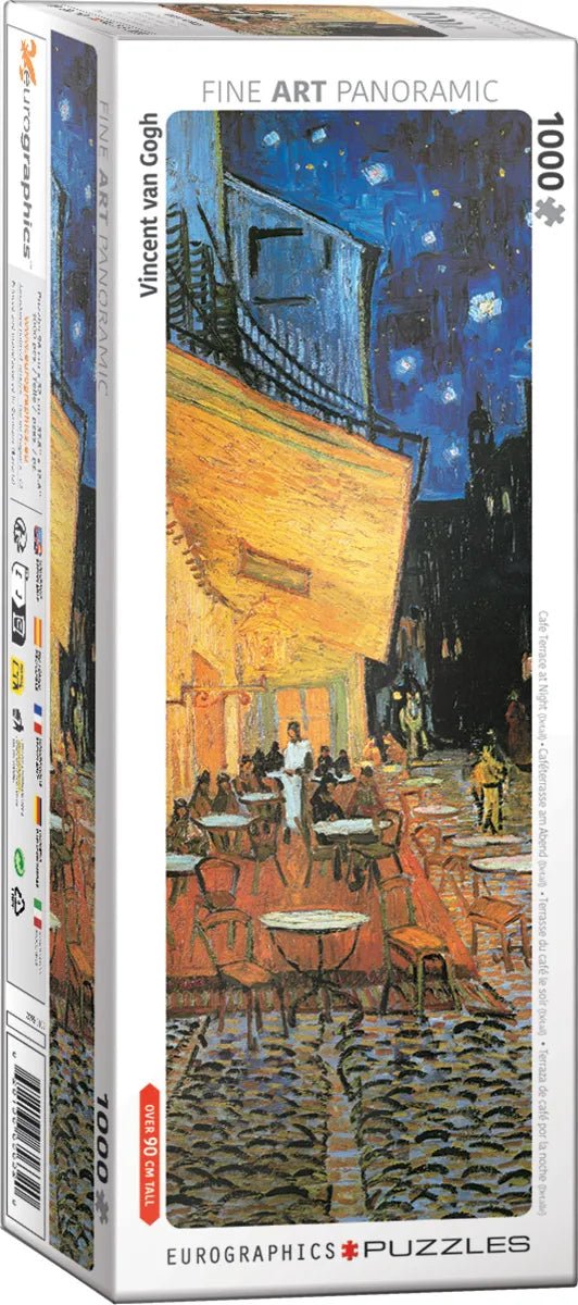 Van Gogh – Kávézó éjjel – panoráma Eurographics 1000 darabos kirakó puzzle (EUR-6010-2301) - puzzlegarden