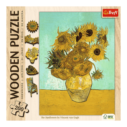 Van Gogh - Napraforgók - FA Kirakó! Trefl 200 darabos kirakó puzzle (TR-20249) - puzzlegarden