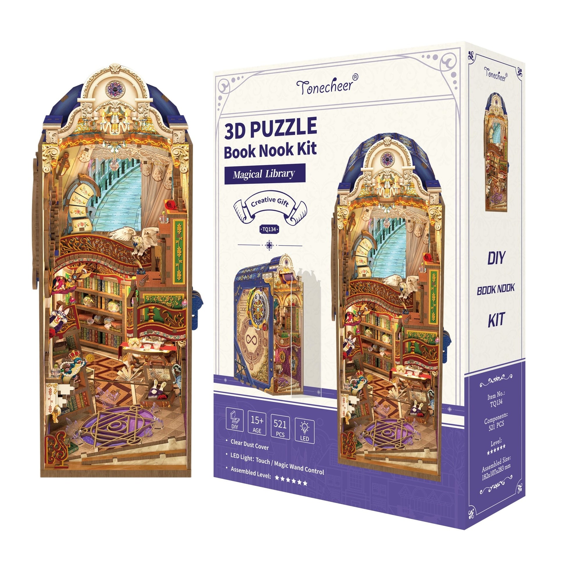 Varázslatos Könyvtár Könyvkuckó Tonecheer 521 darabos kirakó puzzle (TO - TQ134 6971683351342) - puzzlegarden