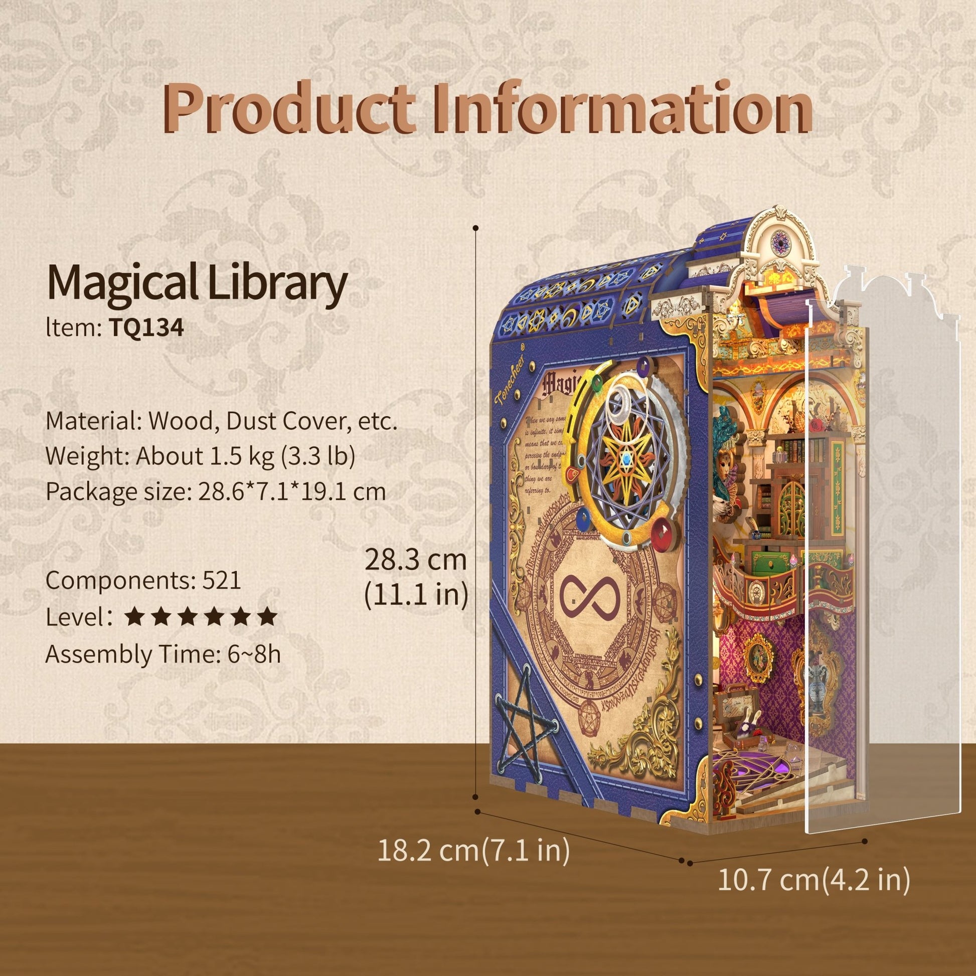 Varázslatos Könyvtár Könyvkuckó Tonecheer 521 darabos kirakó puzzle (TO - TQ134 6971683351342) - puzzlegarden