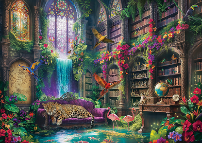 Varázslatos könyvtár Trefl 1000 darabos kirakó puzzle (TR-10975) - puzzlegarden