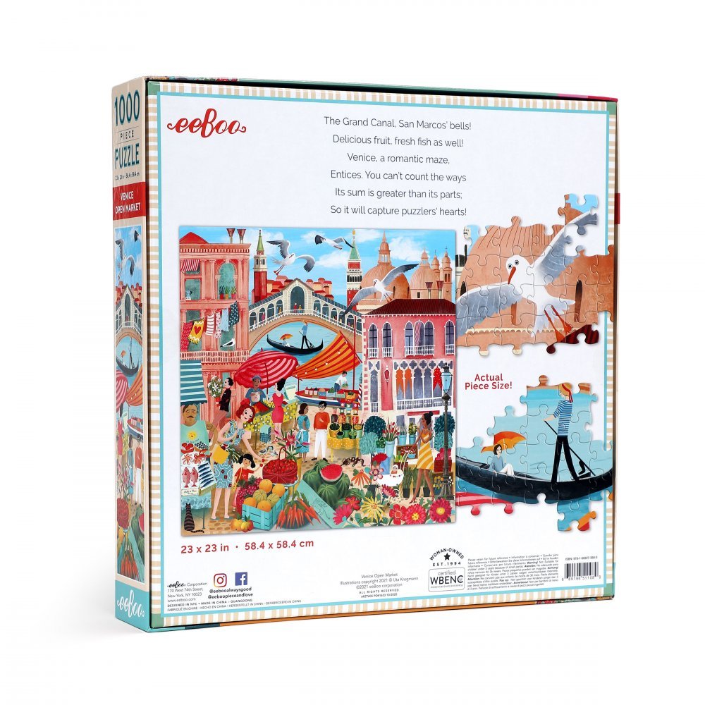 Velencei piac Eeboo 1000 darabos kirakó puzzle (EB-PZTVCE 689196511080) - puzzlegarden