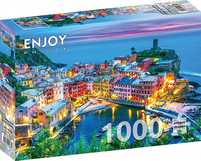 Vernazza alkonyatkor, Dolomitok, Olaszország ENJOY 1000 darabos kirakó puzzle (EN-2080 5949194020805) - puzzlegarden