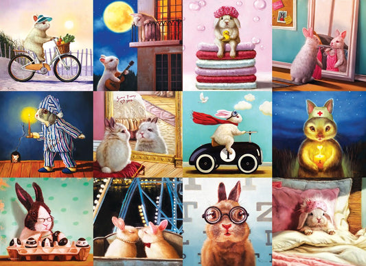 Vicces Nyuszik Eurographics 1000 darabos kirakó puzzle (EUR - 6000 - 5693) - puzzlegarden
