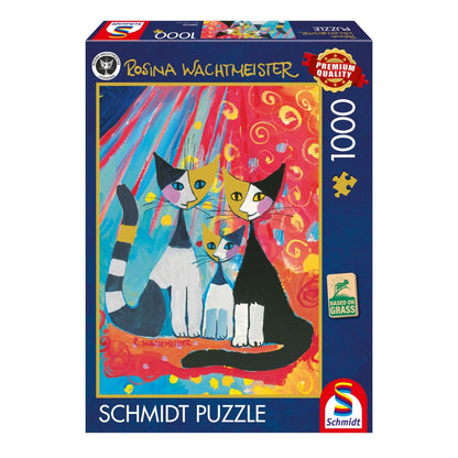 Vidám cicacsalád - aranyfóliás Schmidt Spiele 1000 darabos kirakó puzzle (SCH-58659) - puzzlegarden