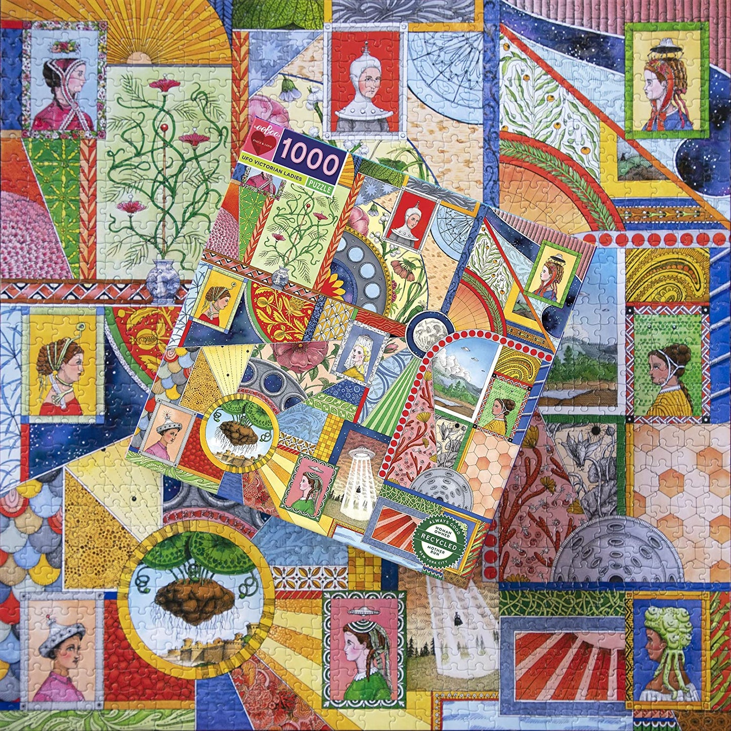 Viktoriánus UFO Nők Eeboo 1000 darabos kirakó puzzle (EB-PZTUF2 689196512681) - puzzlegarden