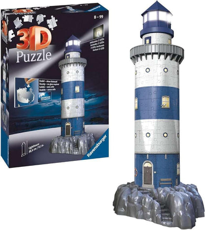 Világítótorony - 3D LED Ravensburger 219 darabos kirakó puzzle (RA-12577) - puzzlegarden