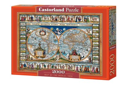 Világtérkép, 1639 Castorland 2000 darabos kirakó puzzle (C-200733 5904438200733) - puzzlegarden