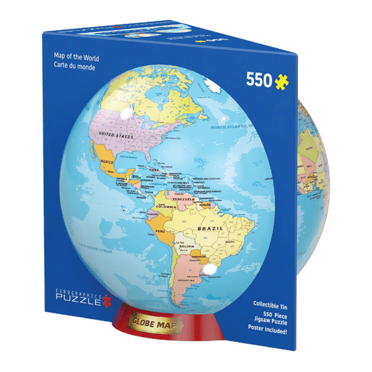 Világtérkép – fémdobozban Eurographics 550 darabos kirakó puzzle (EUR-8551-5863) - puzzlegarden