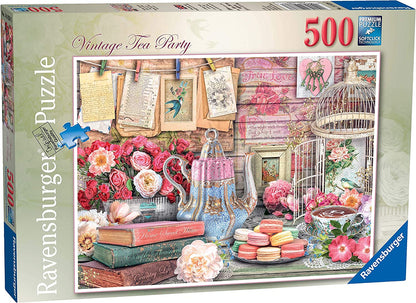 Vintage tea party Ravensburger 500 darabos kirakó puzzle (RA-14838 4005556148387) - puzzlegarden