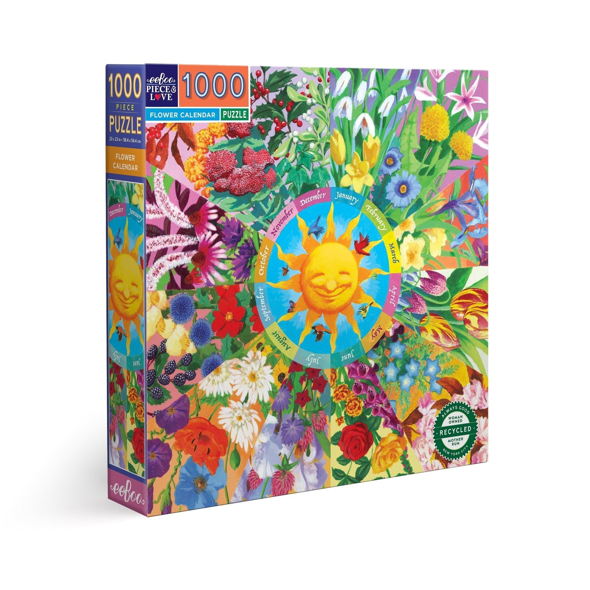 Virág Naptár Eeboo 1000 darabos kirakó puzzle (EB-PZTFLC 689196508202) - puzzlegarden