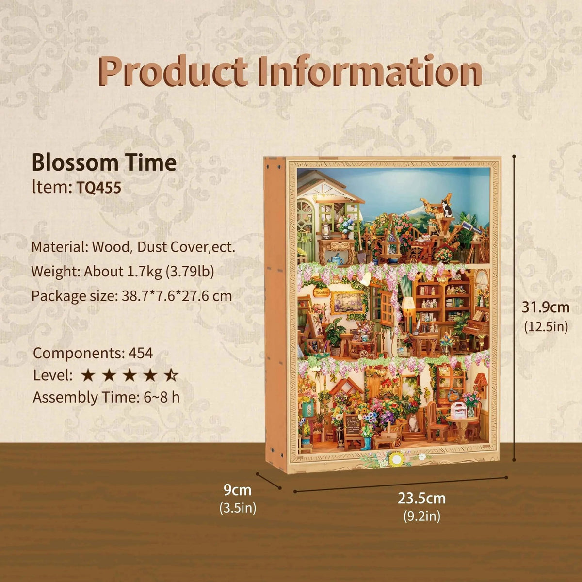 Virágba Borult Otthon – Keretes Miniatűr Tonecheer 454 darabos kirakó puzzle (TC-TQ455) - puzzlegarden