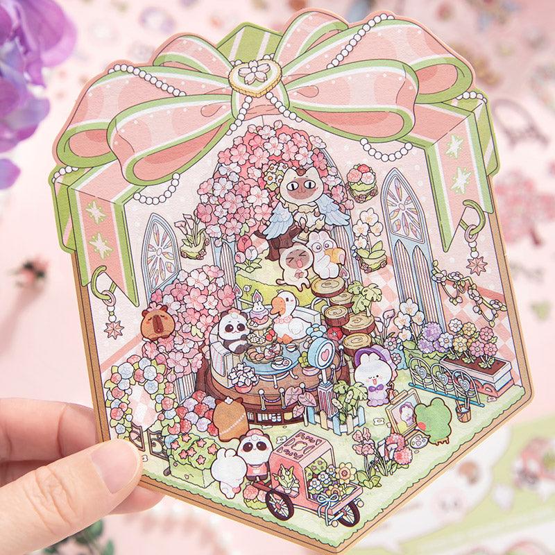 Virágos ajándékdoboz - matricajelenet Simno 1 darabos kirakó puzzle (SN-6941776320784) - puzzlegarden