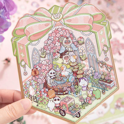 Virágos ajándékdoboz - matricajelenet Simno 1 darabos kirakó puzzle (SN-6941776320784) - puzzlegarden