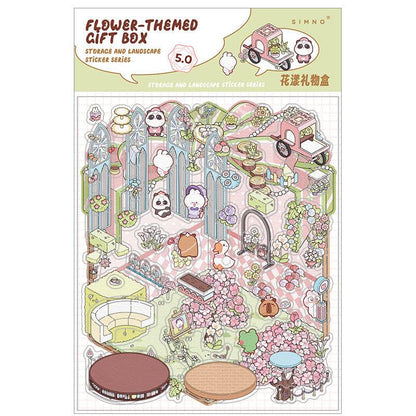 Virágos ajándékdoboz - matricajelenet Simno 1 darabos kirakó puzzle (SN-6941776320784) - puzzlegarden