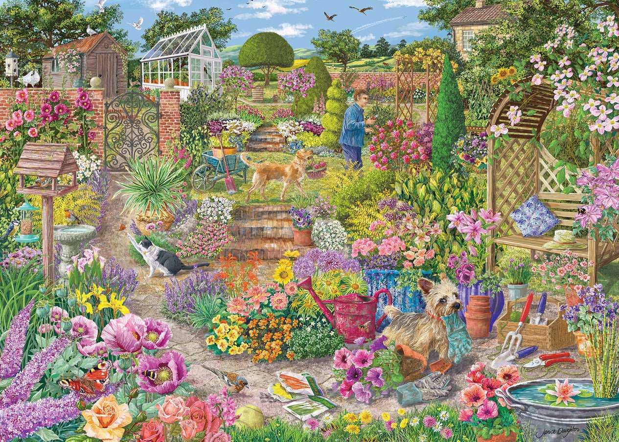 Virágzó kert Gibsons 1000 darabos kirakó puzzle (G-G6368 5012269063684) - puzzlegarden