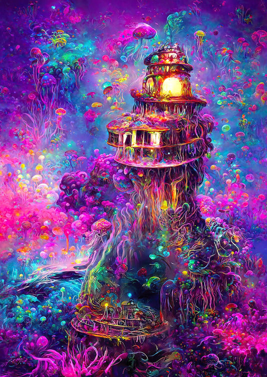 Víz alatti világítótorony Enjoy 1000 darabos kirakó puzzle (EN - 2216) - puzzlegarden