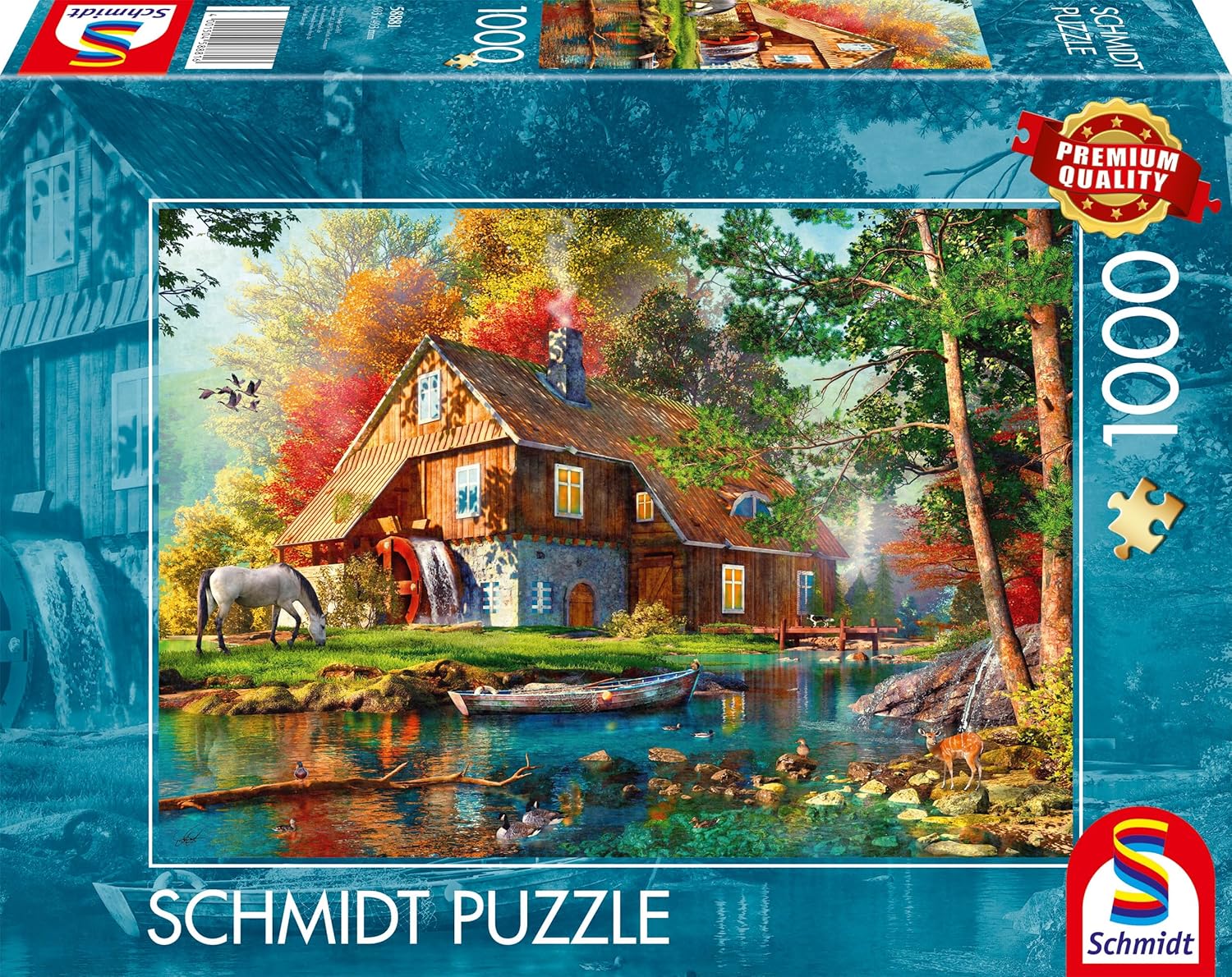 Vízimalom ősszel Schmidt Spiele 1000 darabos kirakó puzzle (SCH - 58881) - puzzlegarden