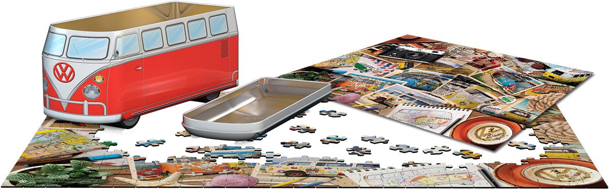 VW – Útikalandozások – fémdobozban Eurographics 550 darabos kirakó puzzle (EUR-8551-5576) - puzzlegarden