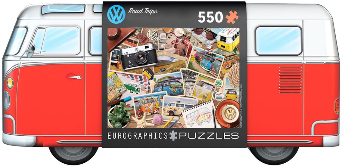 VW – Útikalandozások – fémdobozban Eurographics 550 darabos kirakó puzzle (EUR-8551-5576) - puzzlegarden