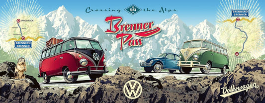 VW-val az Alpokban - panoráma Ravensburger 1000 darabos kirakó puzzle (RA-15102 4005556151028) - puzzlegarden