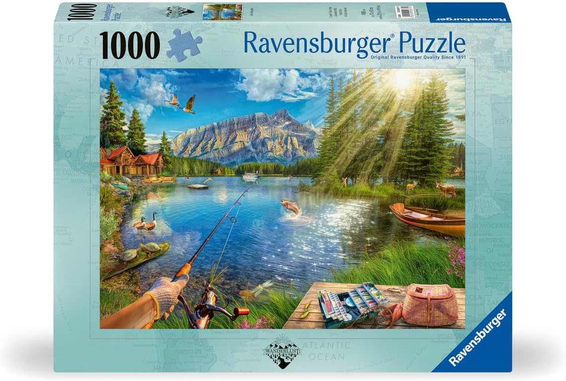 Wanderlust - Horgászás a Tónál Ravensburger 1000 darabos kirakó puzzle (RA-12000877 4005555008774) - puzzlegarden