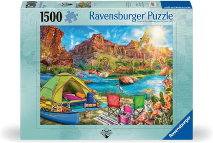 Wanderlust - Kempingezés a Kanyonban Ravensburger 1500 darabos kirakó puzzle (RA-12001007 4005555010074) - puzzlegarden