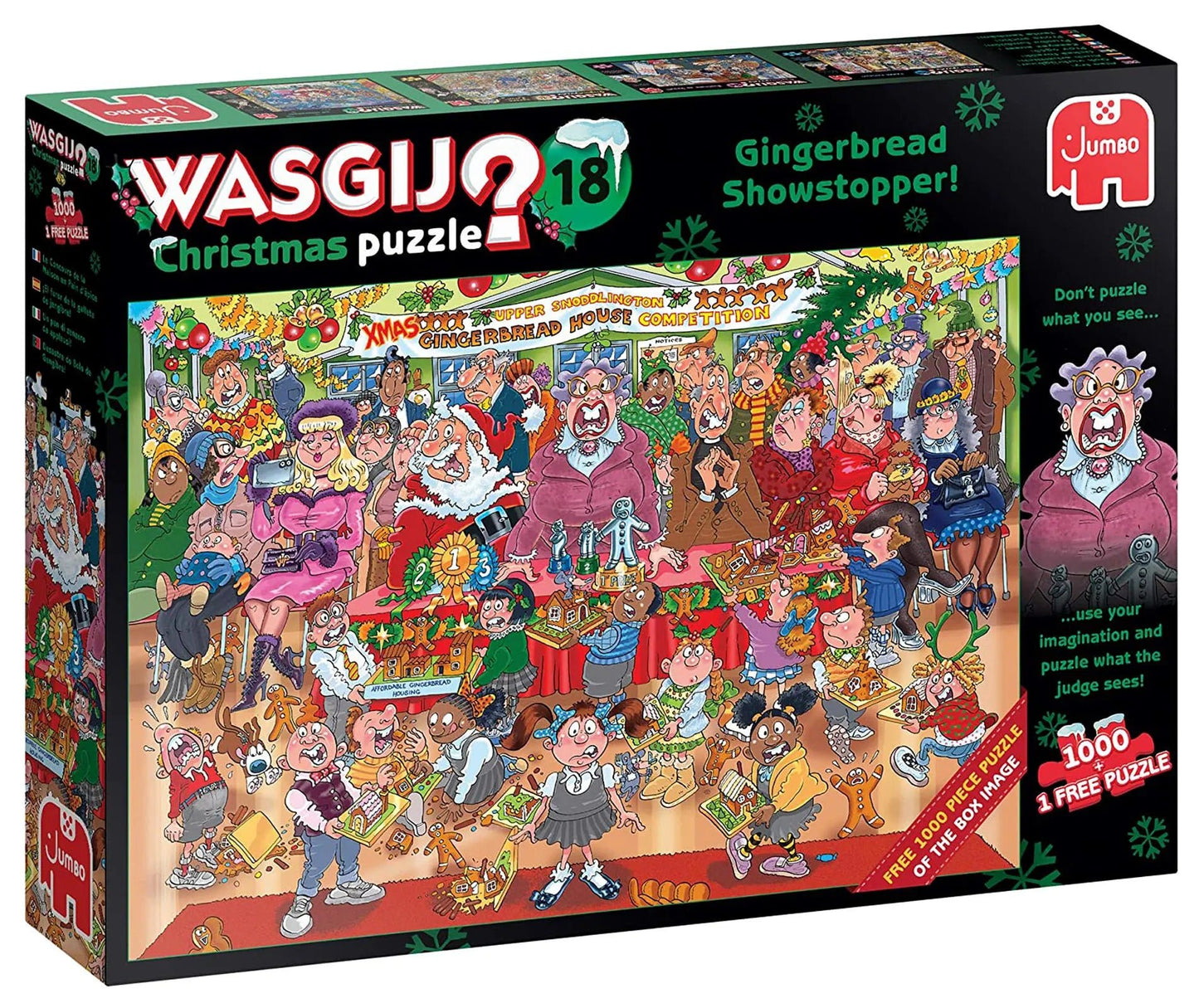 Wasgij? - Christmas No. 18 - Mézeskalács Mestermű - 2x1000 Jumbo 1000 darabos kirakó puzzle (JU - 25017 8710126250174) - puzzlegarden