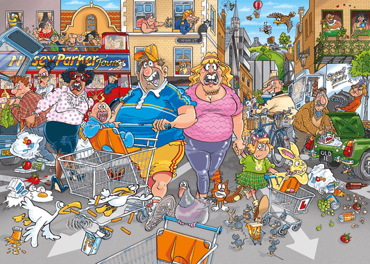 Wasgij Original 46 – Káosz a középső sorban! Jumbo 1000 darabos kirakó puzzle (JU - 1110100505) - puzzlegarden
