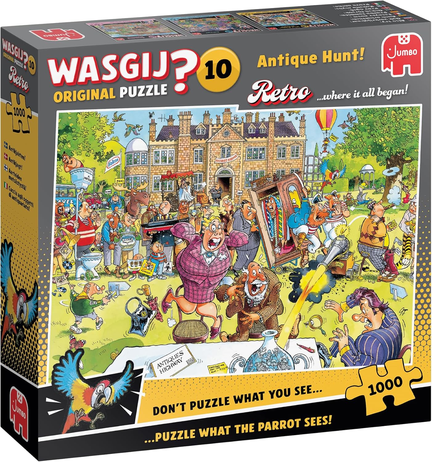 Wasgij Retro Original 10 – Antikvadászat! Jumbo 1000 darabos kirakó puzzle (JU-1110100800) - puzzlegarden