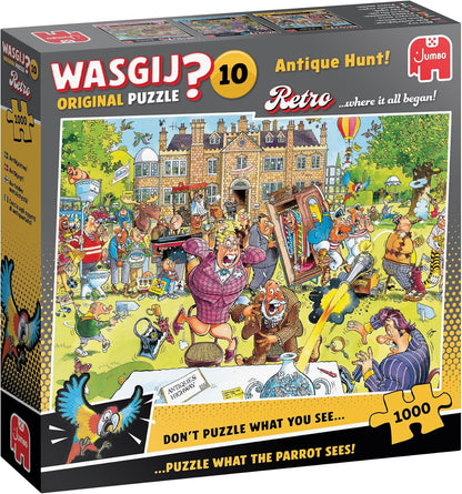 Wasgij Retro Original 10 – Antikvadászat! Jumbo 1000 darabos kirakó puzzle (JU-1110100800) - puzzlegarden