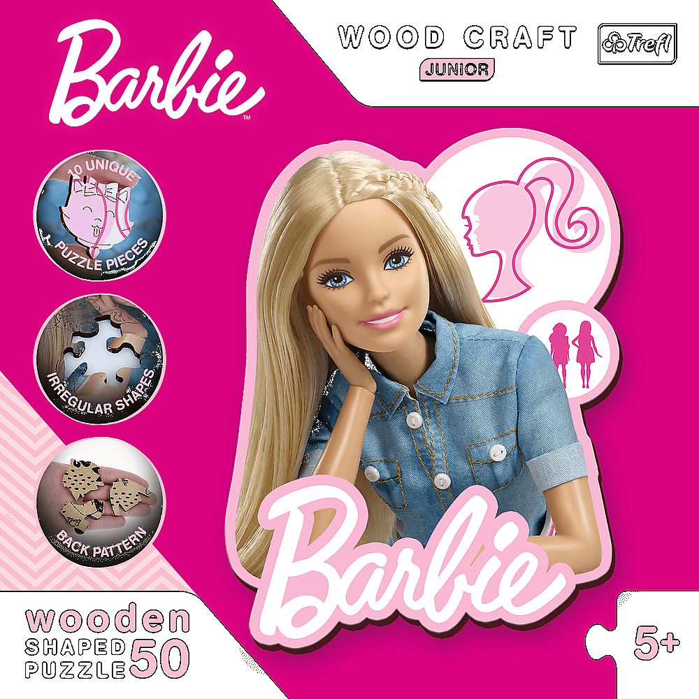 Barbie - FA kirakó Trefl Wood Craft 50 darabos kirakó puzzle (TR-20201 5900511202014) - puzzlegarden