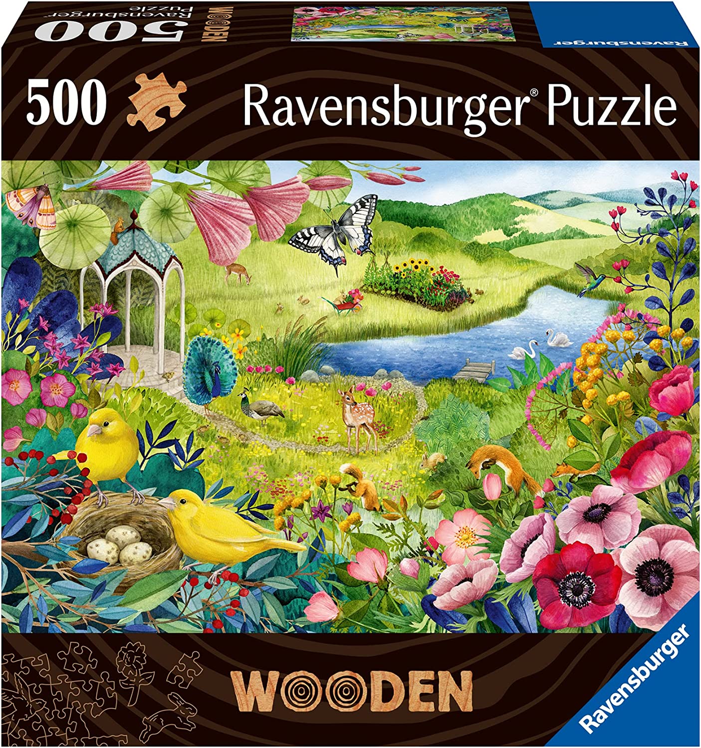 WOODEN - A Kertben - FA kirakó! Ravensburger 500 darabos kirakó puzzle (RA-17513 4005556175130) - puzzlegarden