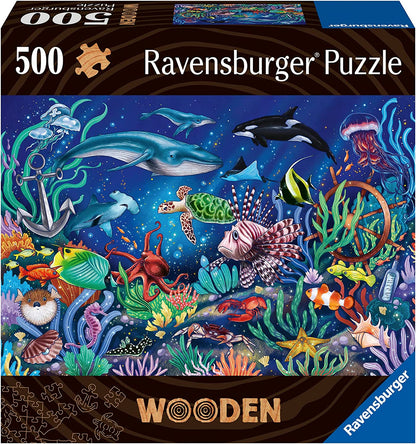 WOODEN - A Tenger Alatt - FA kirakó! Ravensburger 500 darabos kirakó puzzle (RA-17515 4005556175154) - puzzlegarden