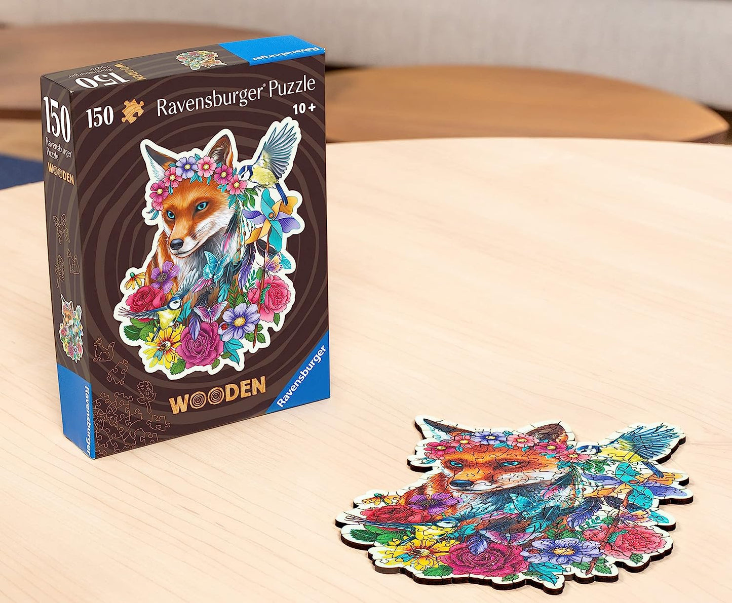 WOODEN - Színes róka - FA kirakó! Ravensburger 150 darabos kirakó puzzle (RA-17512 4005556175123) - puzzlegarden