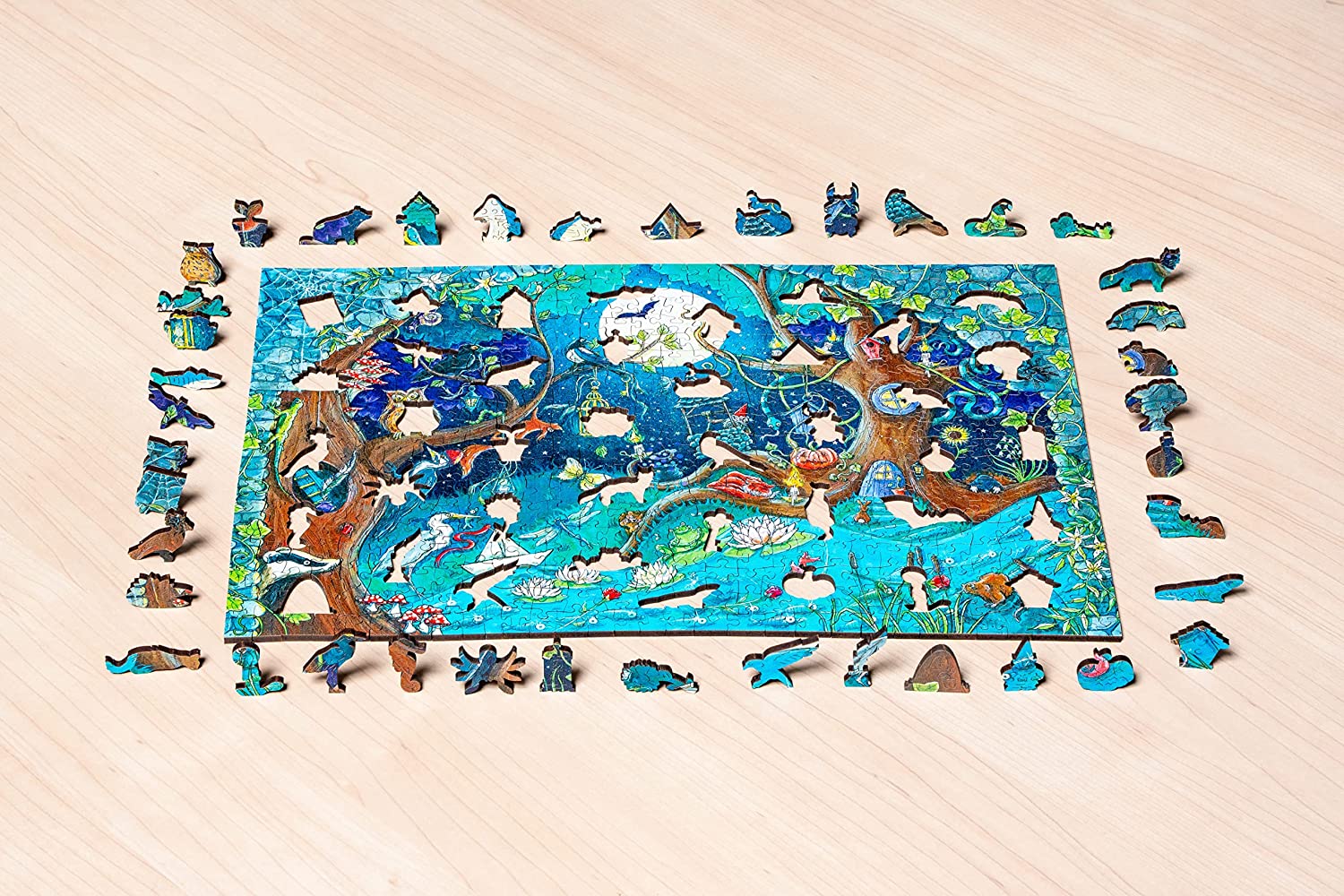 WOODEN - Titokzatos Erdő - FA kirakó! Ravensburger 500 darabos kirakó puzzle (RA-17516 4005556175161) - puzzlegarden