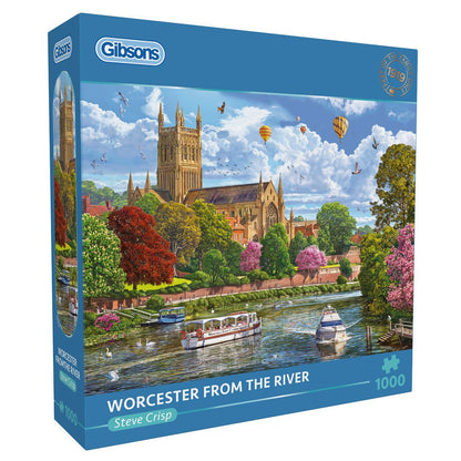Worcester a folyó felől Gibsons 1000 darabos kirakó puzzle (G-G6454) - puzzlegarden