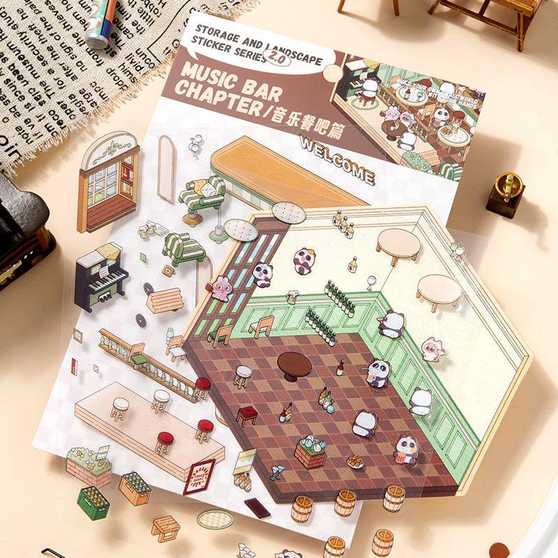 Zenei bár - matricajelenet Simno 1 darabos kirakó puzzle (SN-6941776317203) - puzzlegarden