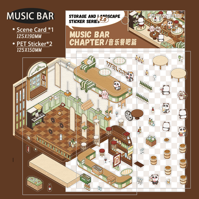 Zenei bár - matricajelenet Simno 1 darabos kirakó puzzle (SN-6941776317203) - puzzlegarden