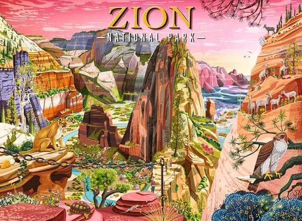 Zion Nemzeti Park Ravensburger 500 darabos kirakó puzzle (RA-12001888) - puzzlegarden
