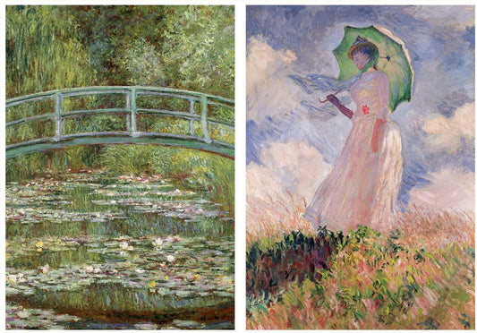 Claude Monet - Tavirózsák + Nő Napernyővel 2x1000 Educa 2x1000 darabos kirakó puzzle (ED-19270 8412668192706) - puzzlegarden
