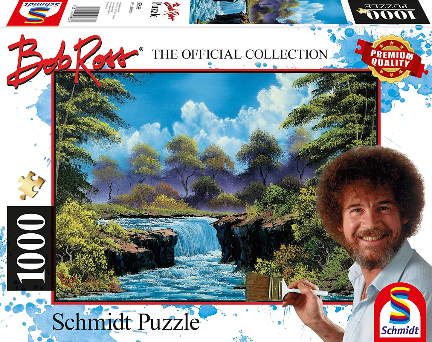 Bob Ross - Vízesés a tisztáson Schmidt 1000 darabos kirakó puzzle (SCH-57538 4001504575380) - puzzlegarden